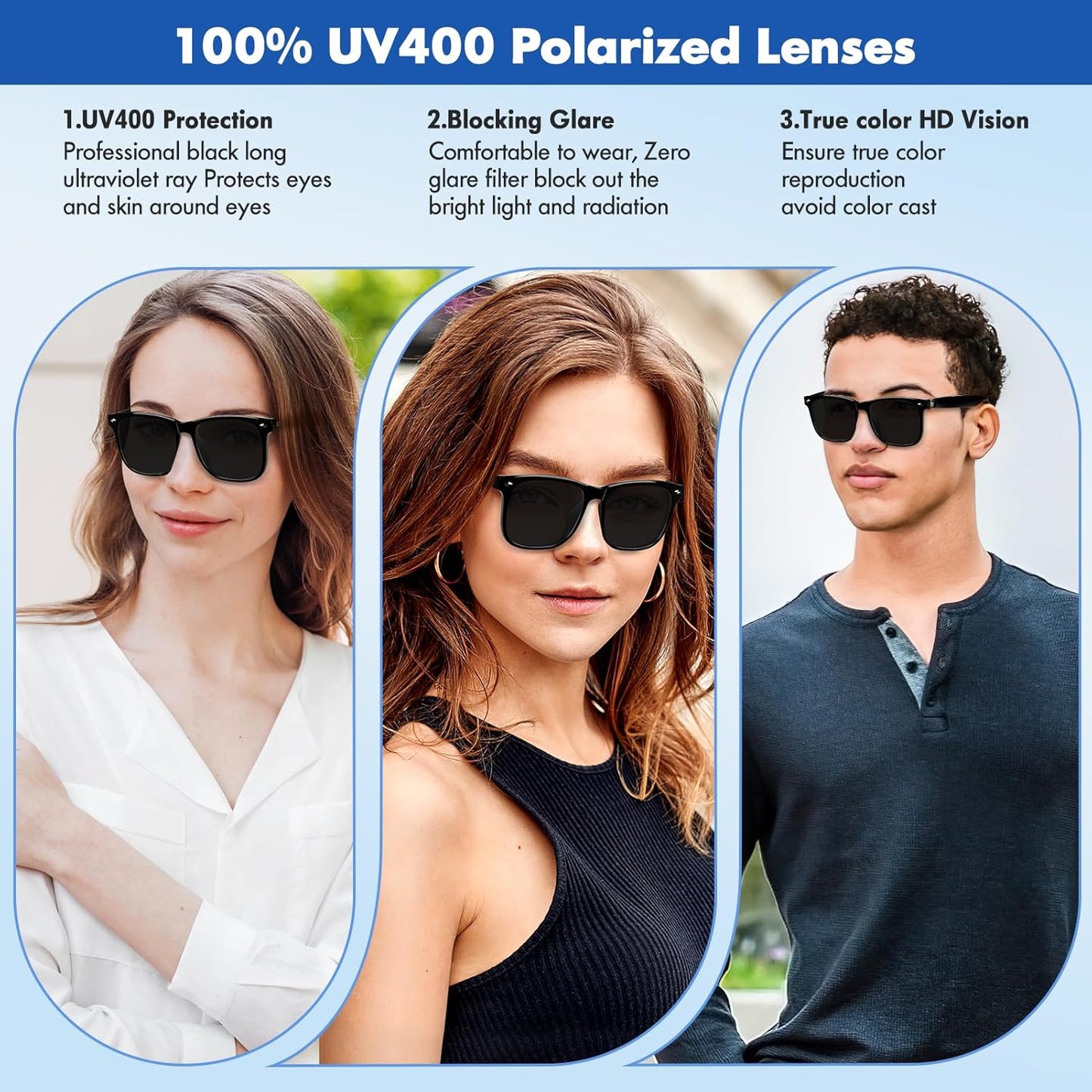 Intelligente Brille, Luckits AI-Bluetooth-Brille mit Lautsprecher, 115 Sprachen, KI-Übersetzer, Akzente, Echtzeit-Übersetzung, UV-Schutz, polarisierte Linse, Sonnenbrille, Brille für Männer und Frauen