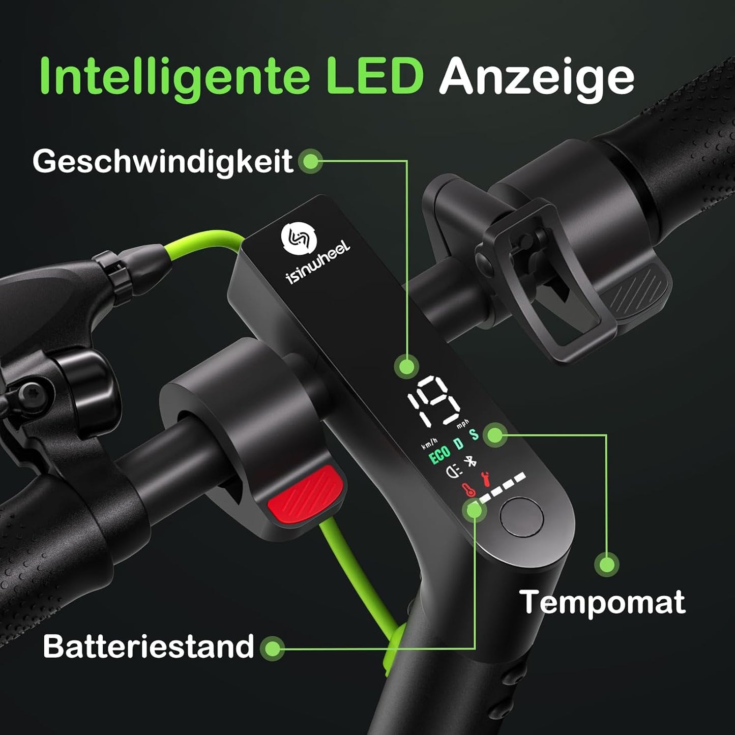 E Scooter mit Straßenzulassung, 10/8,5 Zoll MAX 60/40/30 Reichweite E Roller, Faltbarer Elektroscooter bis 120KG mit Duale Aufhängung, USB-Port und APP, Elektroroller Erwachsene für Pendeln