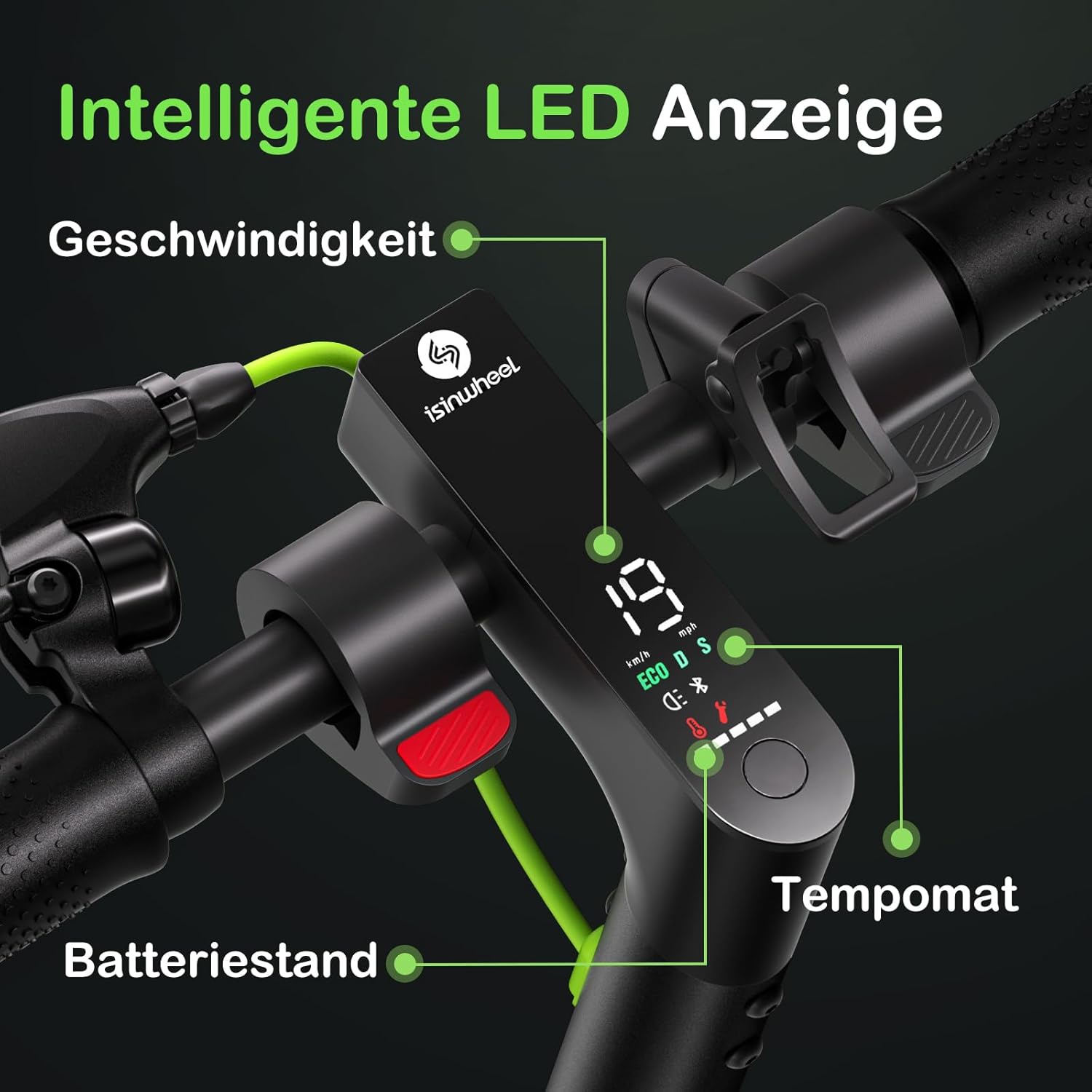 E Scooter mit Straßenzulassung, 10/8,5 Zoll MAX 60/40/30 Reichweite E Roller, Faltbarer Elektroscooter bis 120KG mit Duale Aufhängung, USB-Port und APP, Elektroroller Erwachsene für Pendeln