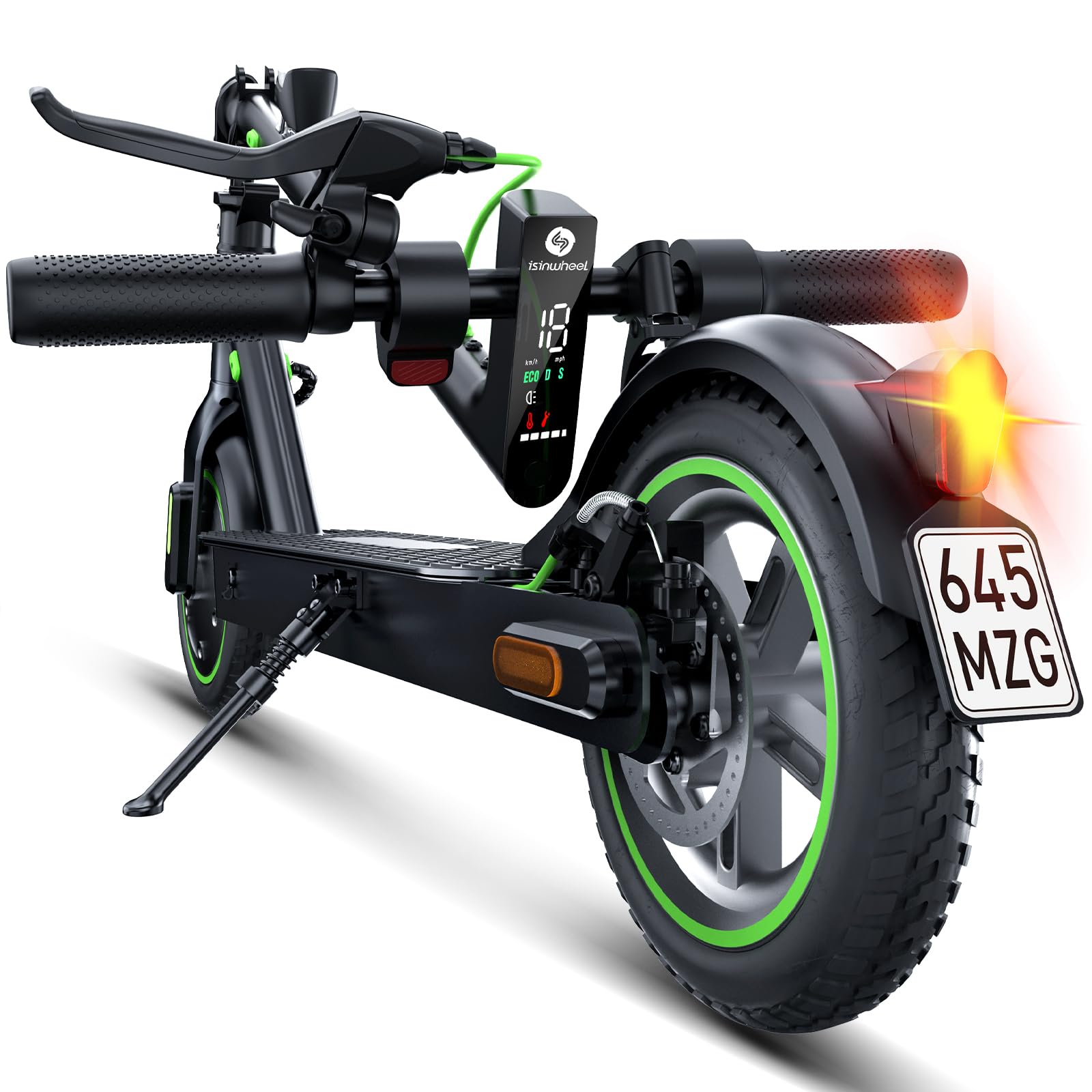 E Scooter mit Straßenzulassung, 10/8,5 Zoll MAX 60/40/30 Reichweite E Roller, Faltbarer Elektroscooter bis 120KG mit Duale Aufhängung, USB-Port und APP, Elektroroller Erwachsene für Pendeln